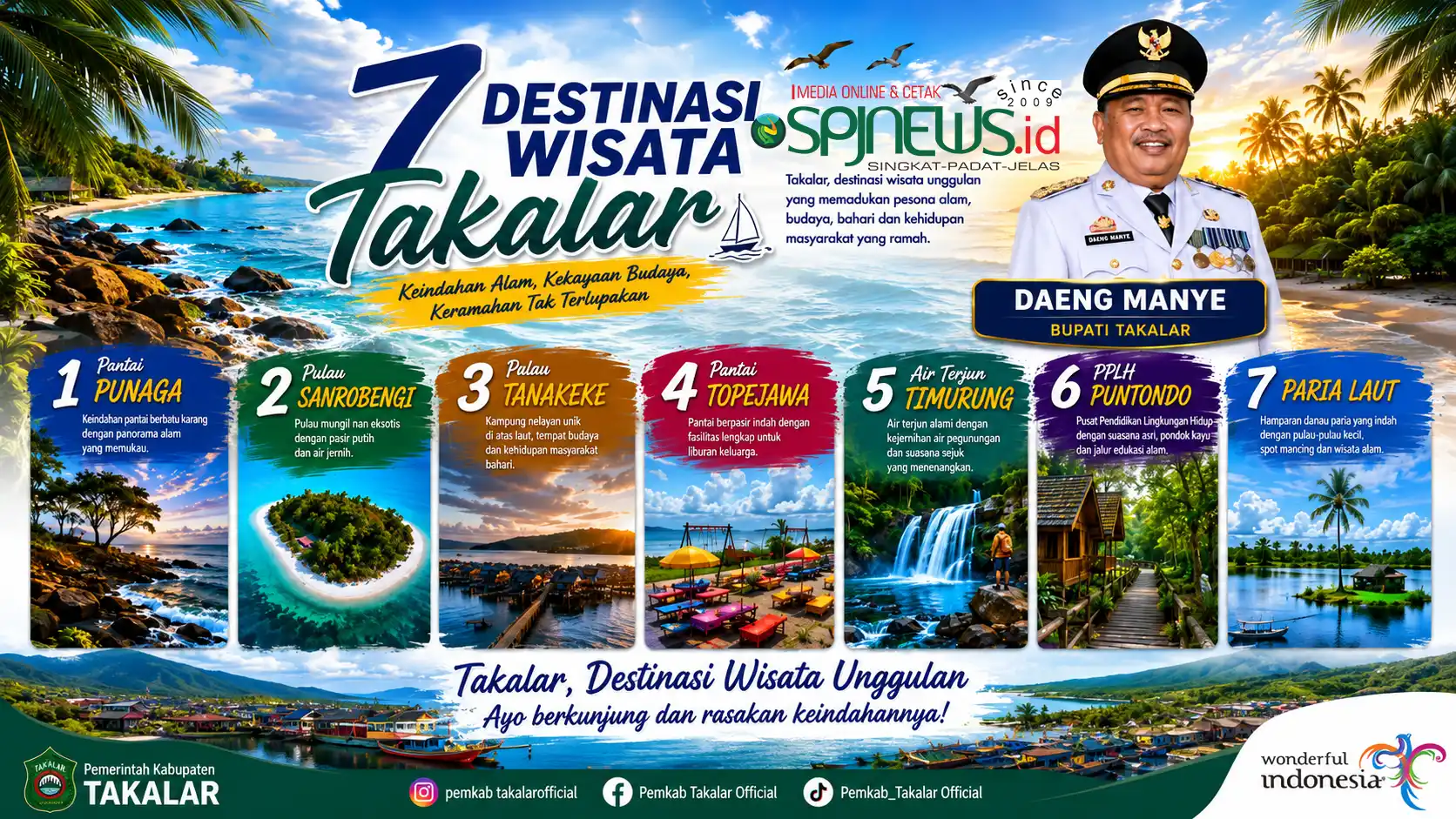 Bupati Takalar Promosikan 7 Destinasi Wisata Unggulan, Dari Pantai hingga Pulau Eksotis